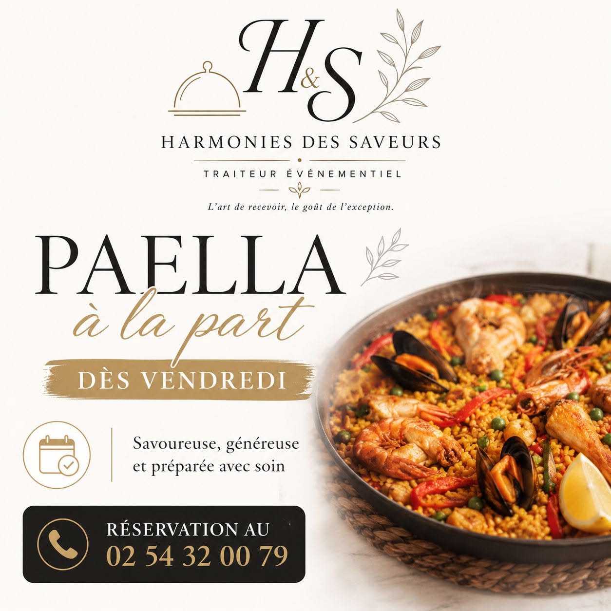 Vendredi : Paella à la part ! Régalez-vous !